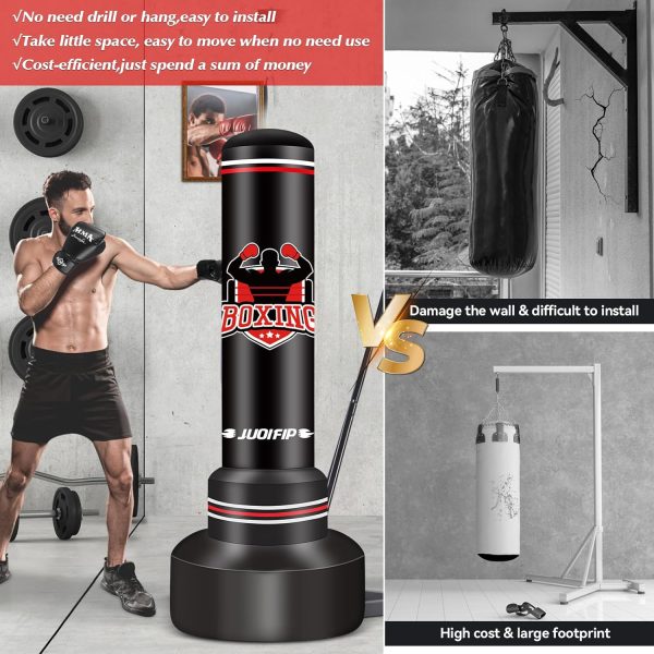 Heavy Punching Bag JUOIFIP PVC Stand 70inch-6