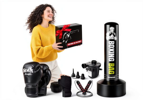 YORWHIN Inflatable 70in PVC Punching Bag Strong Man-6