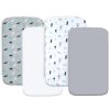 SpringSpirit Crib Sheet Grey White Polyester-0