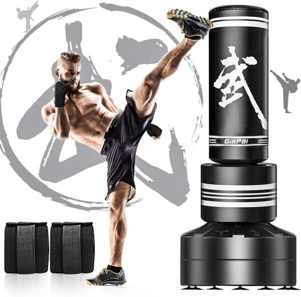 Freestanding Punching Bag GIKPAL Heavy Leather-0