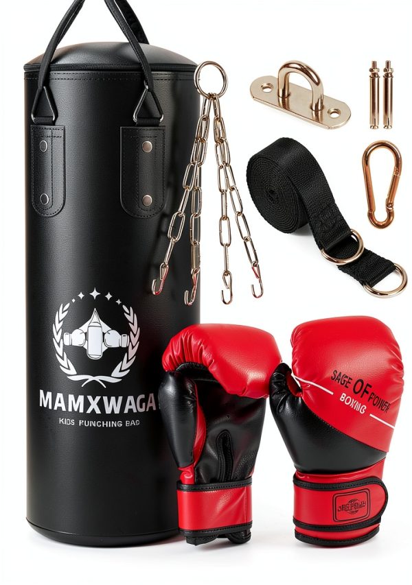 Kids Punching Bag Mamxwaga Heavy PU Leather-0
