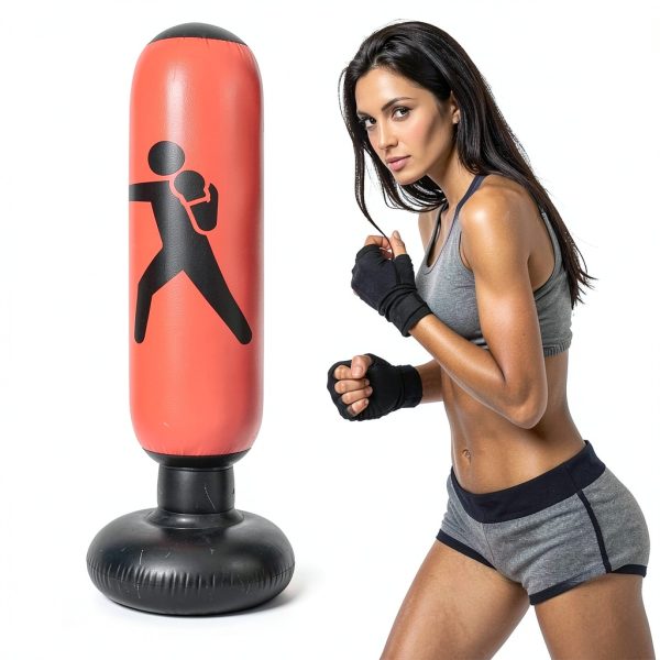 Kizcmvre Inflatable Boxing Bag 61in PVC Stand-2