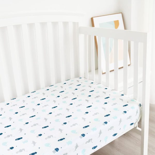 SpringSpirit Crib Sheet Grey White Polyester-6