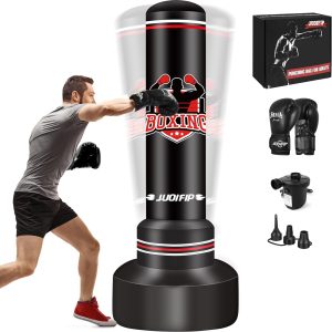 Heavy Punching Bag JUOIFIP PVC Stand 70inch-0