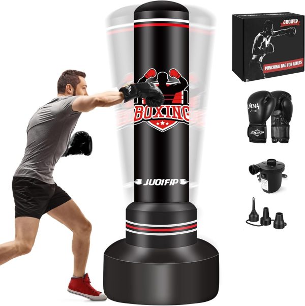 Heavy Punching Bag JUOIFIP PVC Stand 70inch-0