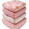 Floral Crib Sheet Set The Peanutshell Pink-3