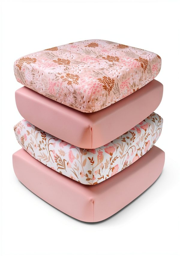 Floral Crib Sheet Set The Peanutshell Pink-3