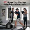 FITVEN Leather Punching Bag Silver Boxing Gear-8