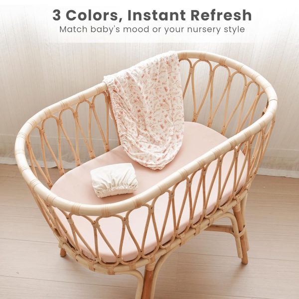 Konssy Baby Bassinet Sheets Polyester Soft-1