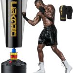 LEKÄRO Heavy Punching Bag Black Gold Freestanding-0