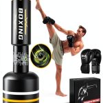 Boxing Heavy Punching Bag YORWHIN PVC Stand 69in-0