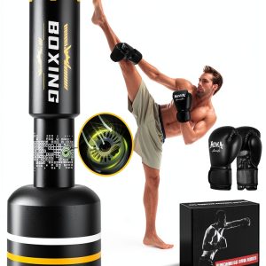 Boxing Heavy Punching Bag YORWHIN PVC Stand 69in-0