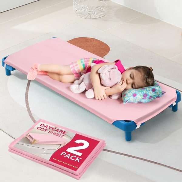 RowinsyDD Pink Daycare Crib Sheets 23x51 Microfiber-0