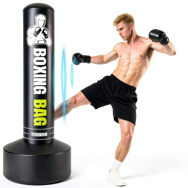 YORWHIN Inflatable 70in PVC Punching Bag Strong Man-1
