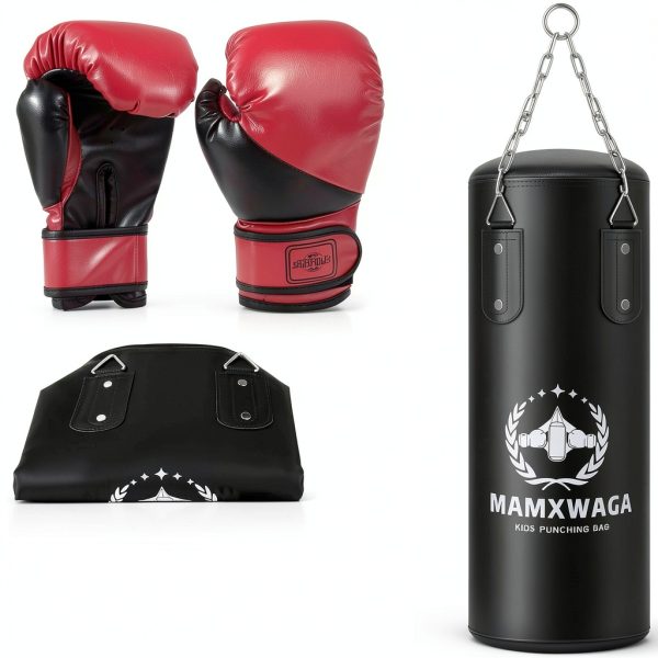 Kids Punching Bag Mamxwaga Heavy PU Leather-5