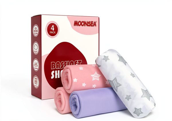 Pink Bassinet Sheets by Moonsea Microfiber-1