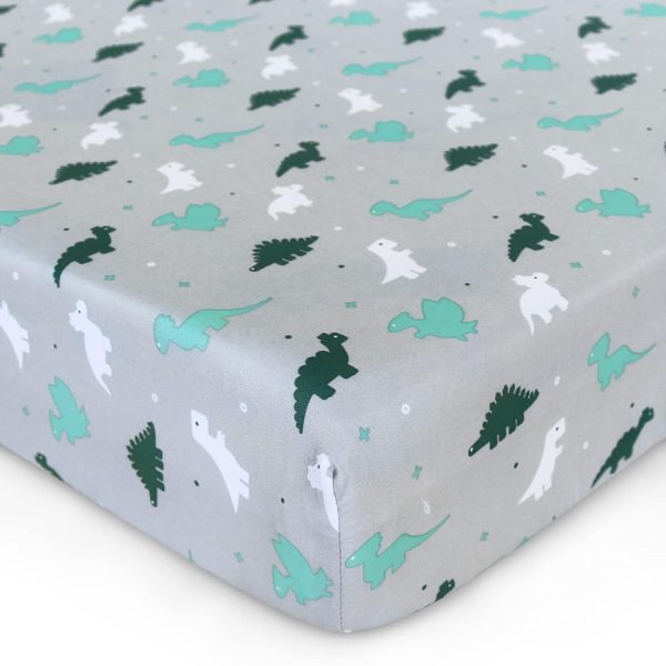 SpringSpirit Crib Sheet Grey White Polyester-3