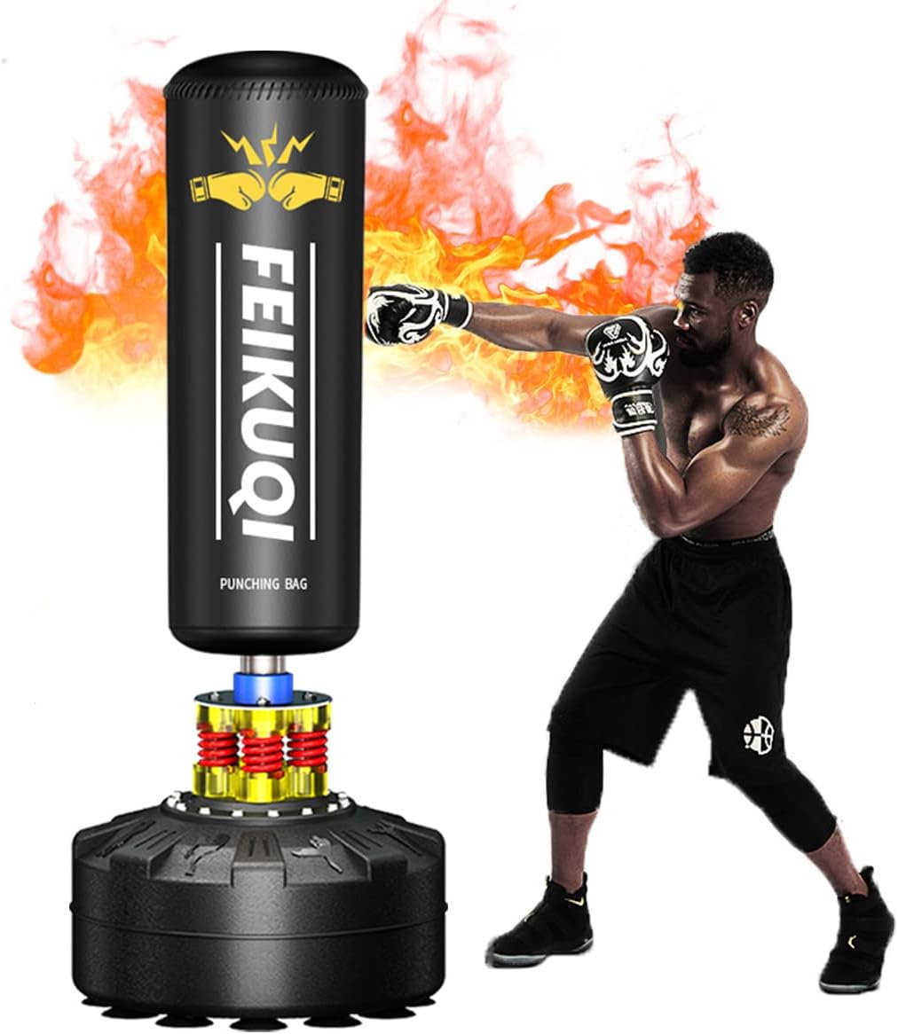 Feikuqi Boxing Bag Stand Adult Vinyl PU