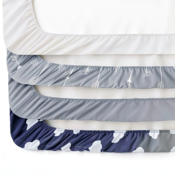 Biloban Bassinet Sheet Microfiber Cloud Design-1