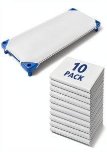Comfyanno Toddler Cot Sheets 23x52 White Polyester-0