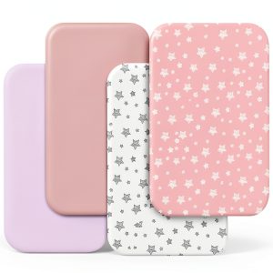 Pink Bassinet Sheets by Moonsea Microfiber-0