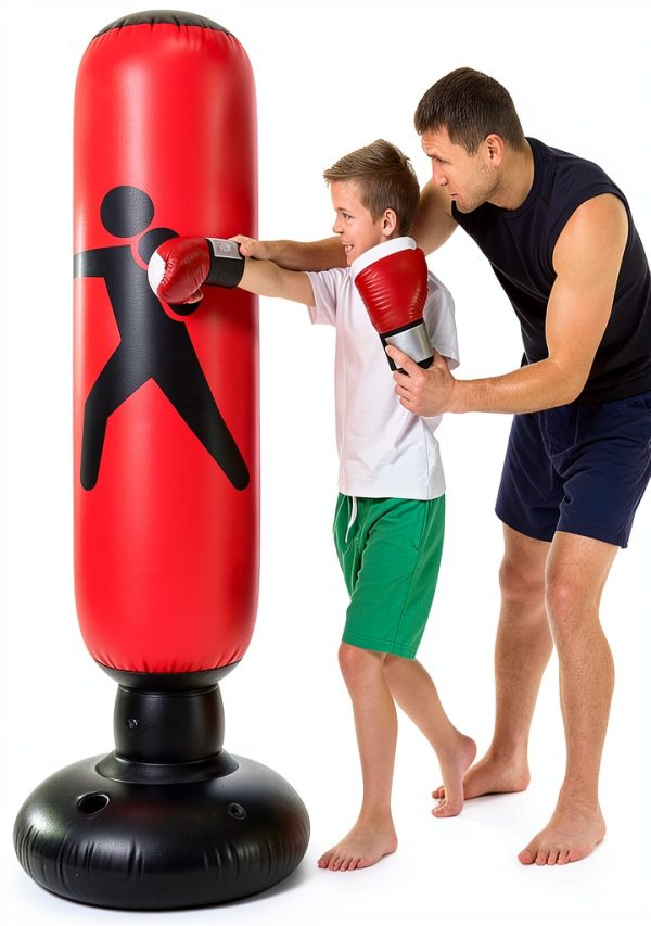 Kizcmvre Inflatable Boxing Bag 61in PVC Stand-7
