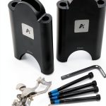 AGILLE Aerobar Bracket Riser Kit 70mm Aluminum Black Enhanced Fit-0