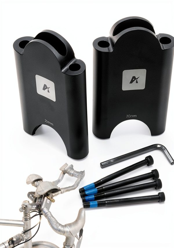 AGILLE Aerobar Bracket Riser Kit 70mm Aluminum Black Enhanced Fit-0