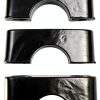MRS 7/8 Handlebar Mount Clamp Riser Set Black Metal 4pcs-0
