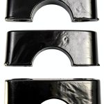 MRS 7/8 Handlebar Mount Clamp Riser Set Black Metal 4pcs-0