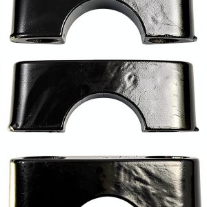 MRS 7/8 Handlebar Mount Clamp Riser Set Black Metal 4pcs-0