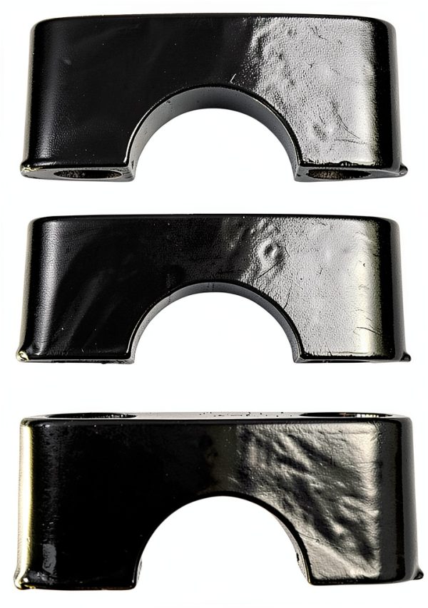 MRS 7/8 Handlebar Mount Clamp Riser Set Black Metal 4pcs-0