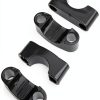 MRS 7/8 Handlebar Mount Clamp Riser Set Black Metal 4pcs-1