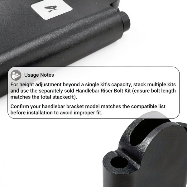AGILLE Aerobar Bracket Riser Kit 70mm Aluminum Black Enhanced Fit-5