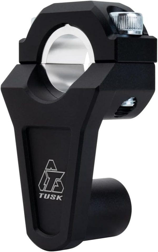 Tusk 2" Pivoting Bar Risers 1 1/8" Bar Clamp to 1-1/8" Handlebars – Universal Fit, Black-7