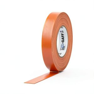 1" Width ProTapes Pro Gaff Premium Matte Cloth Gaffer's Tape With Rubber Adhesive, 50 yds Length x, Fluorescent Orange (Pack of 1)-0