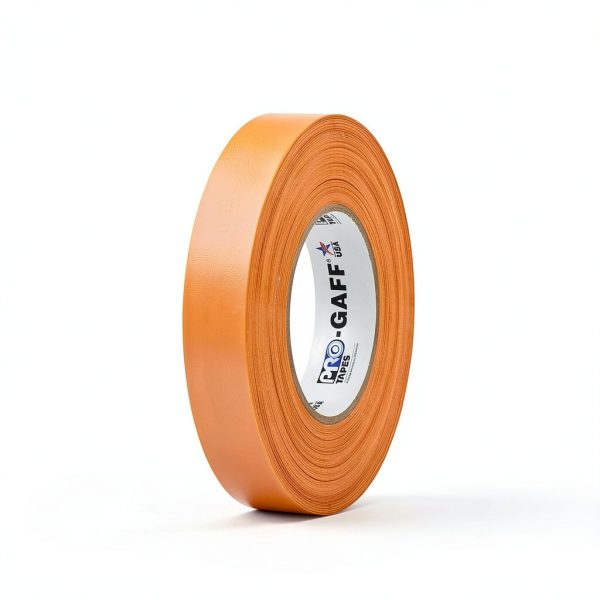 1" Width ProTapes Pro Gaff Premium Matte Cloth Gaffer's Tape With Rubber Adhesive, 50 yds Length x, Fluorescent Orange (Pack of 1)-4