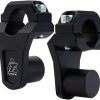 Tusk 2" Pivoting Bar Risers 1 1/8" Bar Clamp to 1-1/8" Handlebars – Universal Fit, Black-0