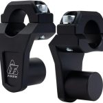 Tusk 2" Pivoting Bar Risers 1 1/8" Bar Clamp to 1-1/8" Handlebars – Universal Fit, Black-0