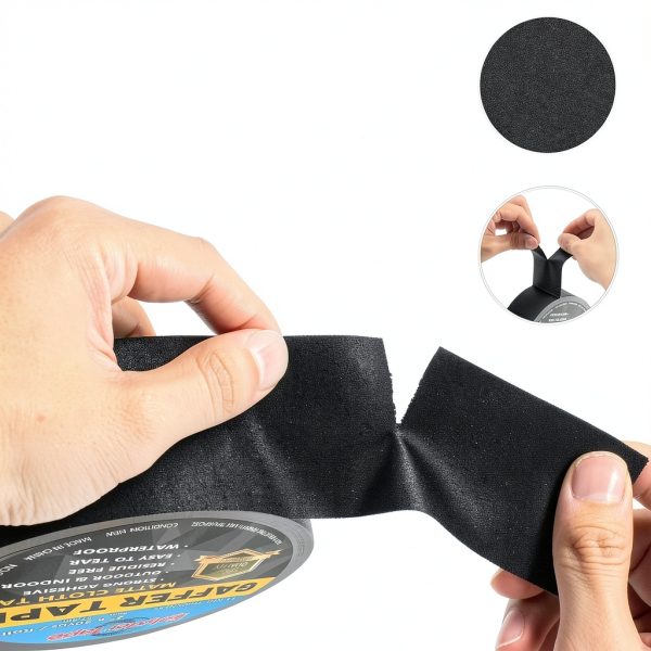 Black Gaffers Tape 4" x 30yd – Ealyder Heavy Duty No‑Residue Tape-2