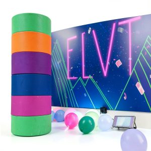 Neon Gaffer Tape Glostars 6 Color UV Fluorescent Tape 16.5ft 0.6in-0
