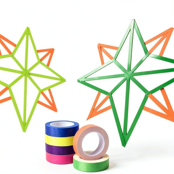 Neon Gaffer Tape Glostars 6 Color UV Fluorescent Tape 16.5ft 0.6in-3